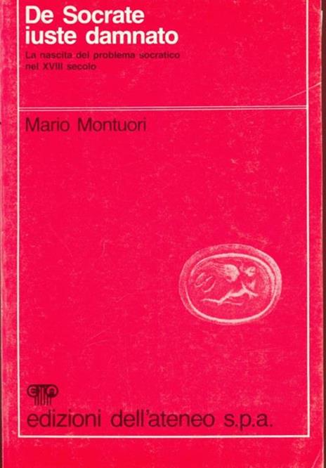 De Socrate iuste damnato - Mario Montuori - copertina
