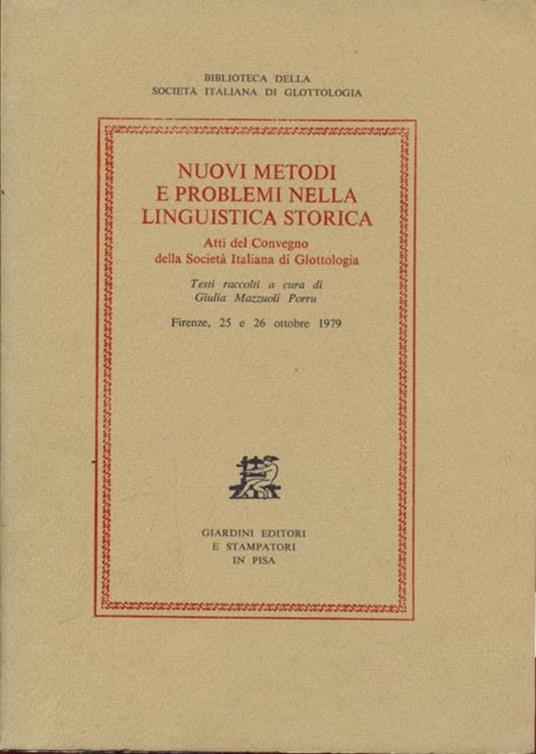 Nuovi metodi e problemi nella linguisticastorica - 3