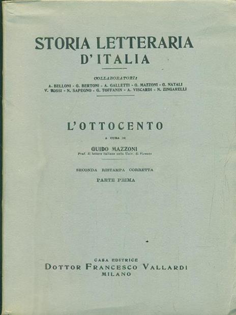 Storia letteraria d'Italia. L' Ottocento - Guido Mazzoni - 9