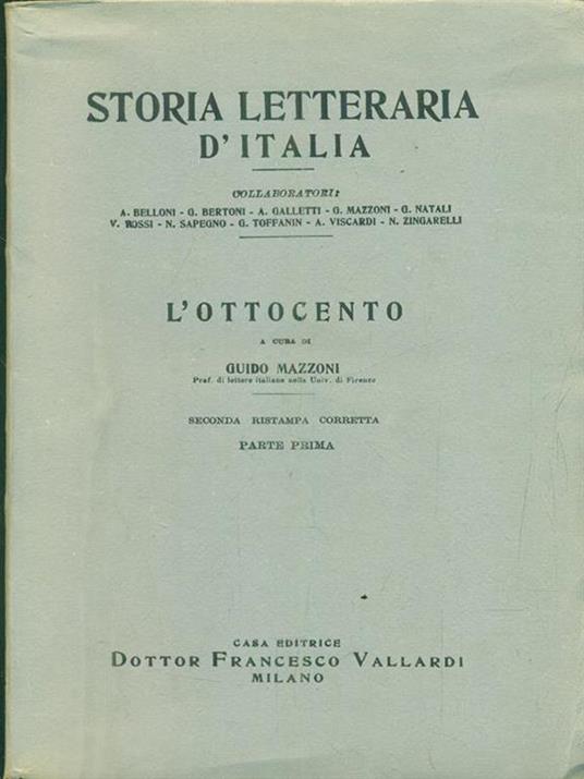 Storia letteraria d'Italia. L' Ottocento - Guido Mazzoni - 6