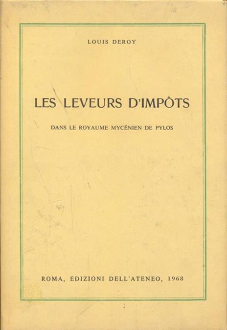 Les leveurs d'impots - Louis Deroy - copertina