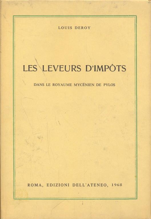 Les leveurs d'impots - Louis Deroy - copertina