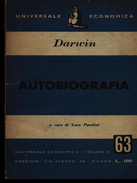 Autobiografia - Charles Darwin - copertina