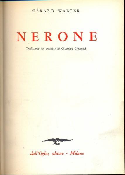 Nerone - Gérard Walter - copertina