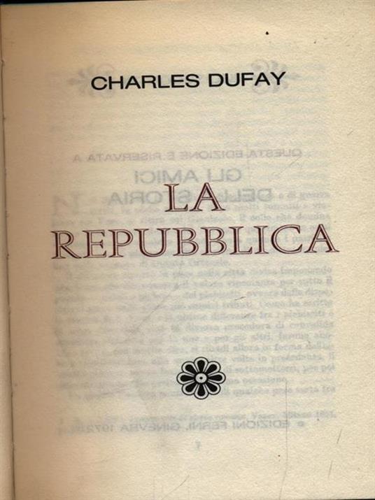 La repubblica - Charles Dufay - 2