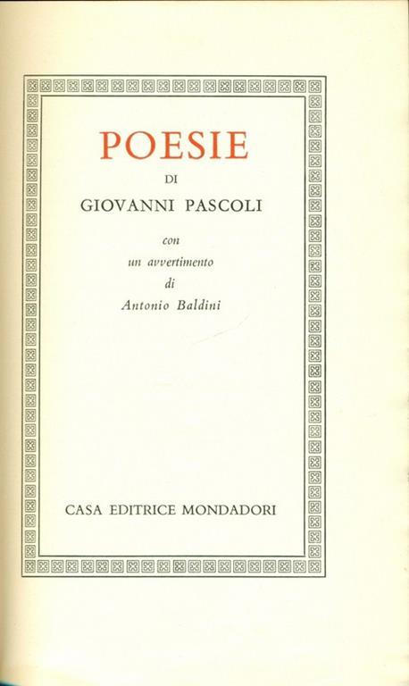 Poesie - Giovanni Pascoli - 8