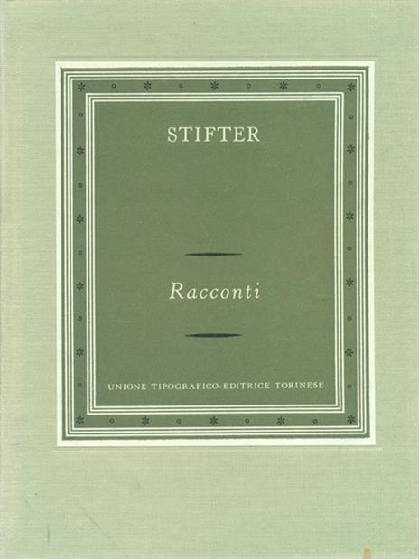 Racconti - Adalbert Stifter - copertina