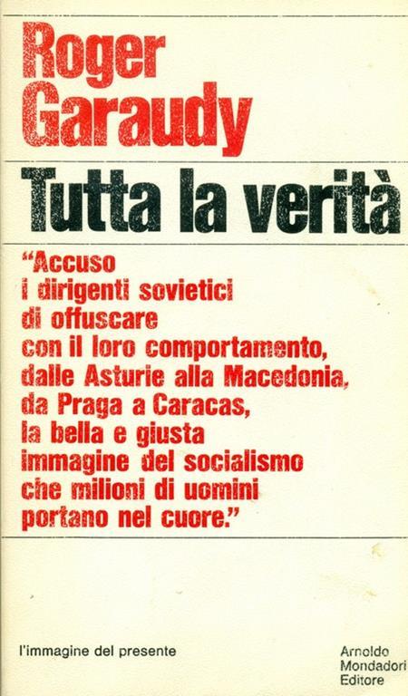 Tutta la verità - Roger Garaudy - copertina