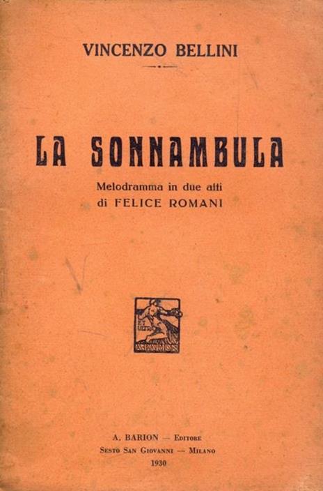 La sonnambula - Vincenzo Bellini - copertina