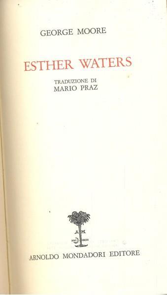 Esther waters - George Moore - copertina