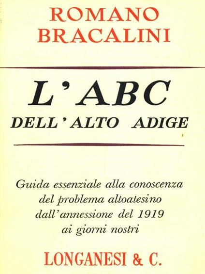 L' ABC dell'alto Adige - Romano Bracalini - copertina