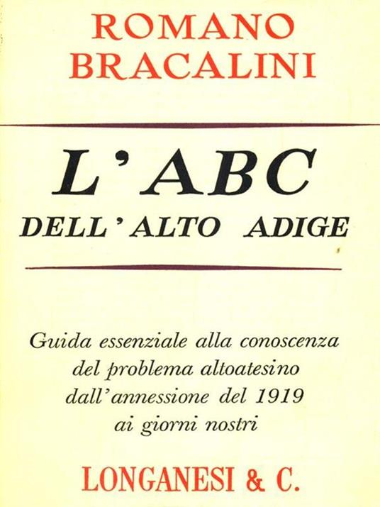 L' ABC dell'alto Adige - Romano Bracalini - copertina