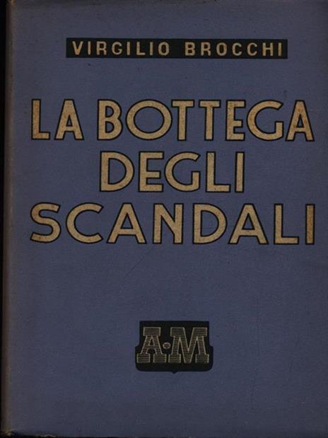 La bottega degli scandali - Virgilio Brocchi - copertina