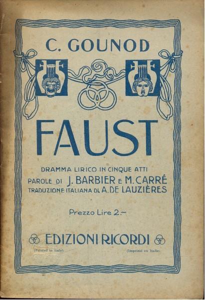 Faust - Charles Gounod - copertina