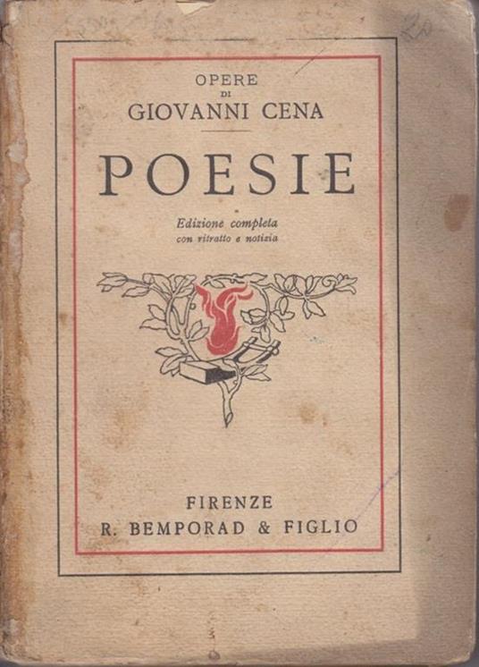 Poesie Edizione completa - Giovanni Cena - copertina