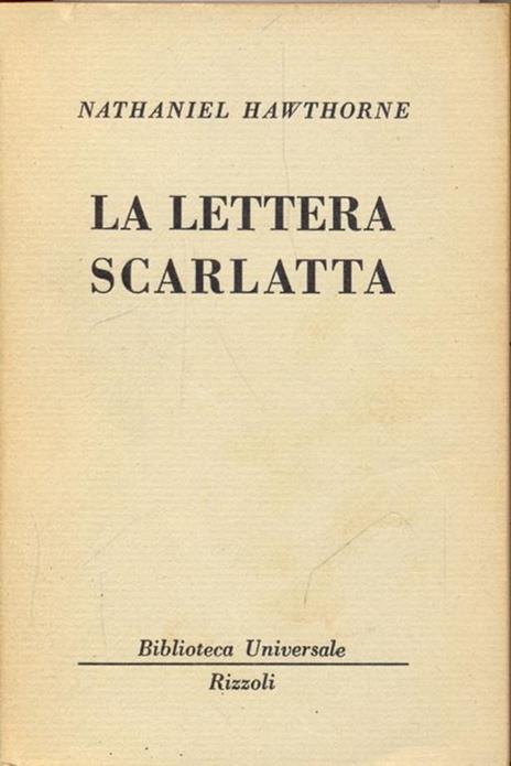 La lettera scarlatta - Nathaniel Hawthorne - copertina