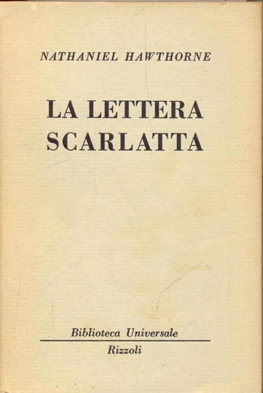 La lettera scarlatta - Nathaniel Hawthorne - copertina