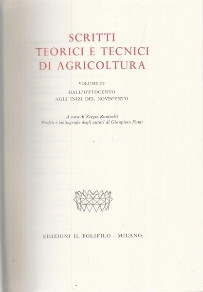 Scritti teorici di Agricoltura Vol. 3 - Sergio Zaninelli - 10