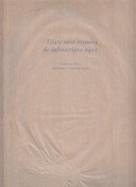 Histe sunt virtutes de infrascripta aqua Cosice L.VI.2 - copertina