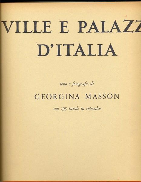 Ville e palazzi d'Italia, - Georgina Masson - copertina