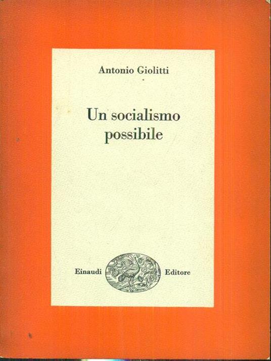 Un socialismo possibile - Antonio Giolitti - copertina