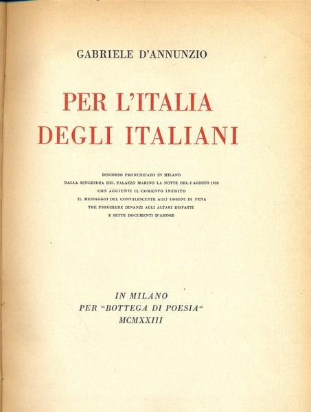 Per l'Italia degli Italiani - Gabriele D'Annunzio - 7