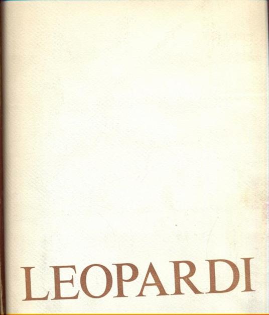 Leopardi. Opere - Giacomo Leopardi - copertina