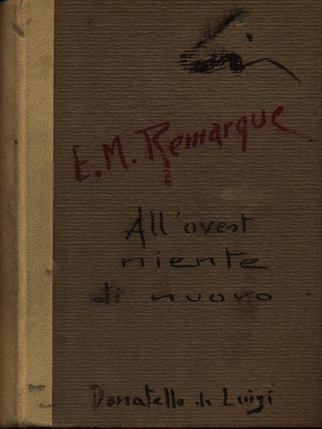 All'ovest niente di nuovo - Erich Maria Remarque - copertina