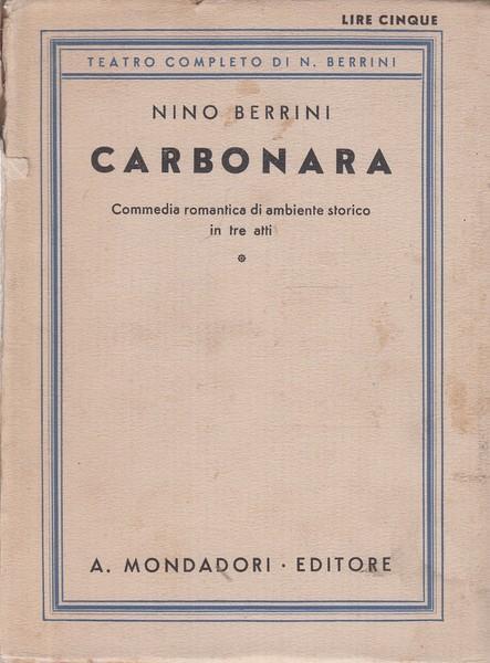 Carbonara - Nino Berrini - copertina