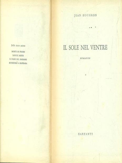 Il sole nel ventre - Jean Hougron - 2