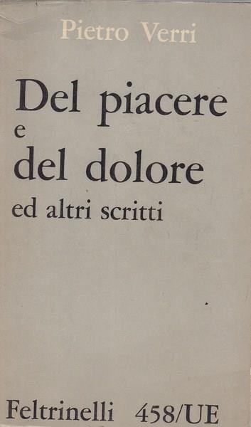 Del piacere e del dolore ed altri scritti - Pietro Verri - copertina