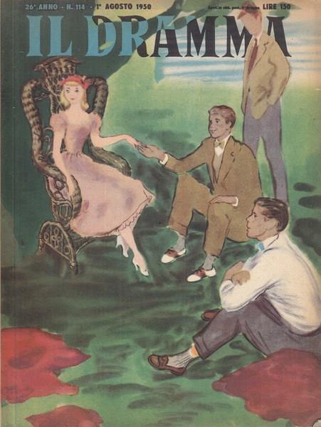 Il dramma n.114 1°agosto 1950 Tre maschi e una femmina - Roger Ferdinand - copertina