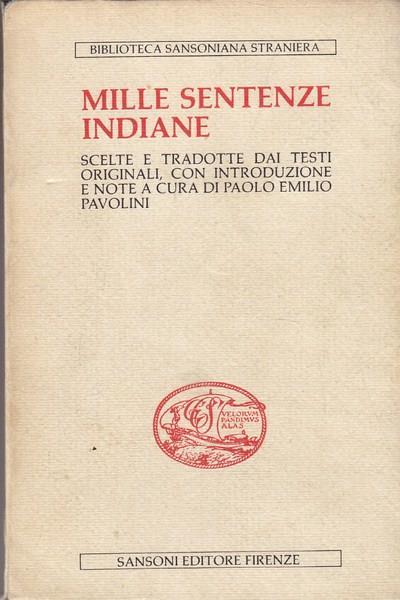 Mille sentenze indiane - copertina