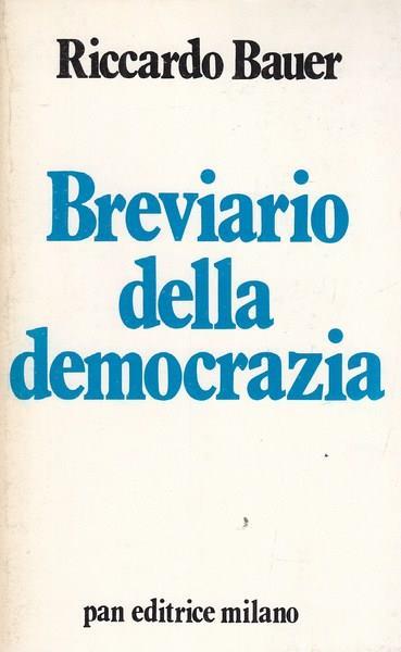 Breviario della democrazia - Riccardo Bauer - copertina