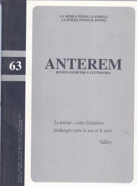 Anterem n. 63. Rivista sdi ricerca letteraria - 8