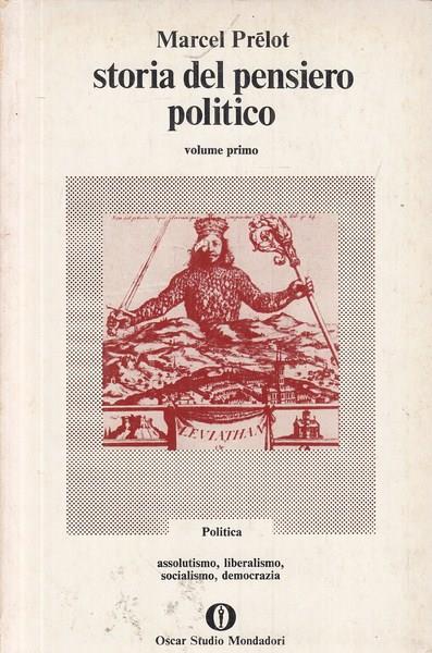 Storia del pensiero politico - vol.1 - Marcel Prelot - copertina