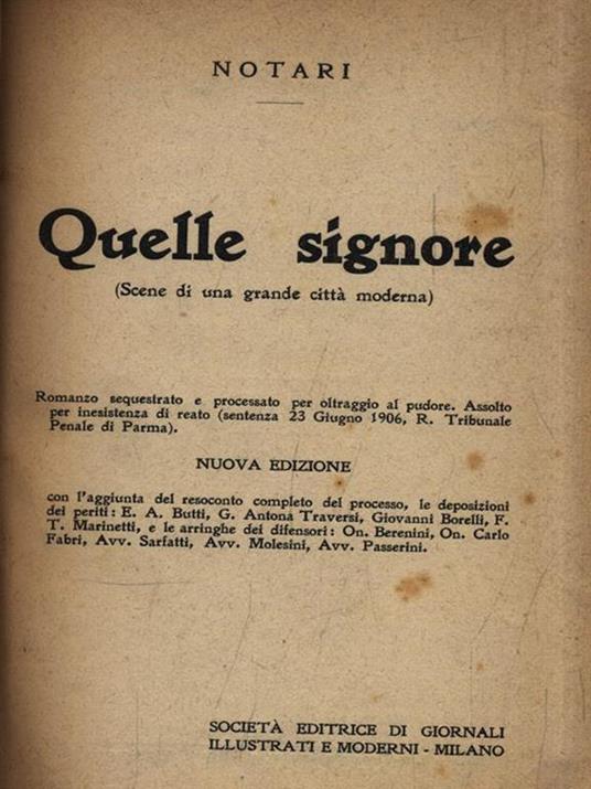 Quelle signore - Umberto Notari - 2