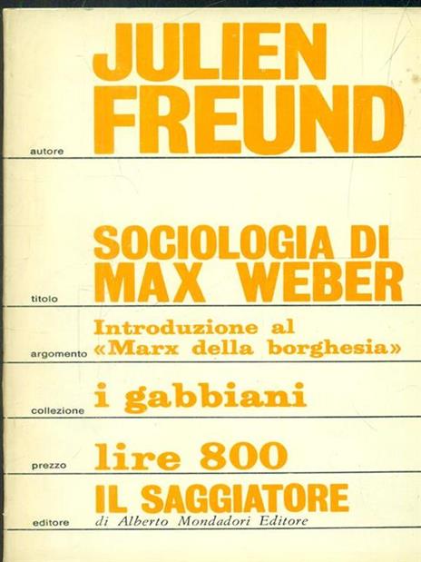 Sociologia di Max Weber - 7