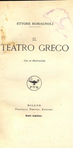 Il teatro greco - Ettore Romagnoli - copertina