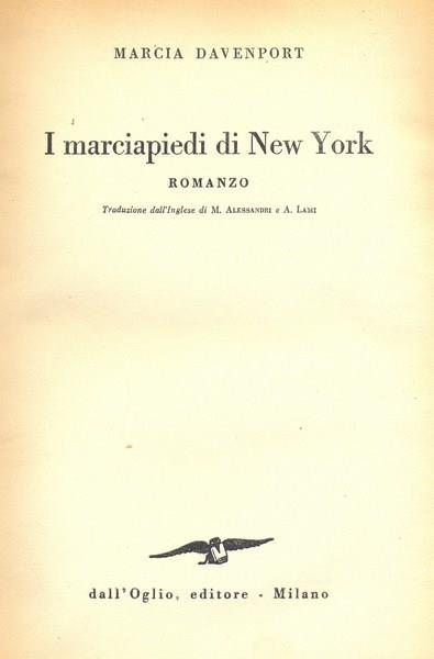 I marciapiedi di New York - Marcia Davenport - copertina