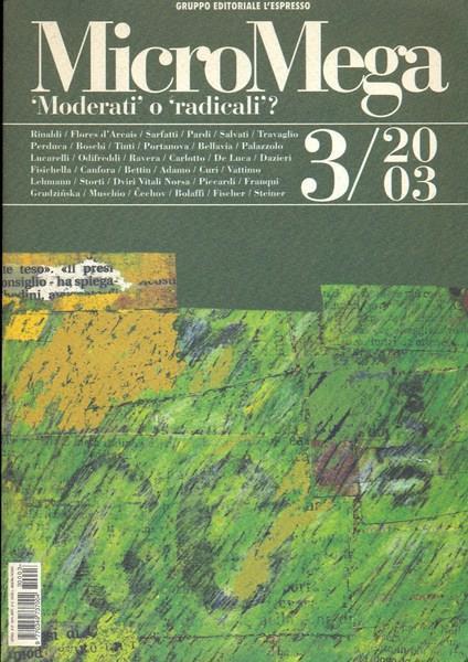 Micromega 2/2003 Moderati o Radicali? - copertina