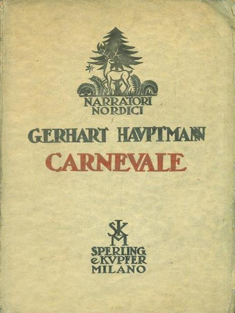 Carnevale - Gerthart Hauptmann - copertina