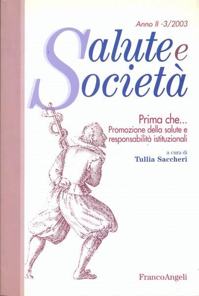 Prima che Promozione della salute eresponsabilità istituzionali - Tiziana Saccheri - copertina