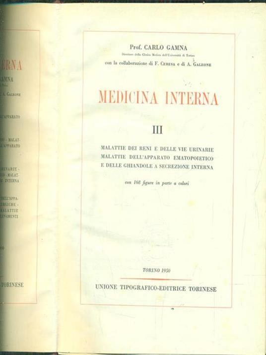 Medicina interna vol. III - Carlo Gamna - copertina