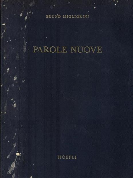 Parole nuove - Bruno Migliorini - copertina