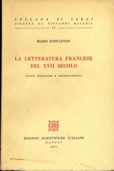La letteratura francese del XVII secolo - Mario Bonfantini - copertina