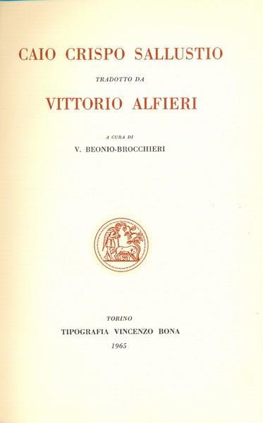 Carlo Crispo Sallustio tradotto da Vittorio Alfieri - Vittorio Beonio Brocchieri - 3