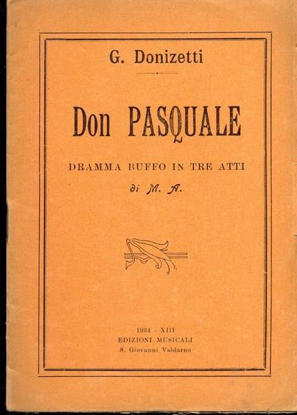 Don Pasquale - Gaetano Donizetti - copertina