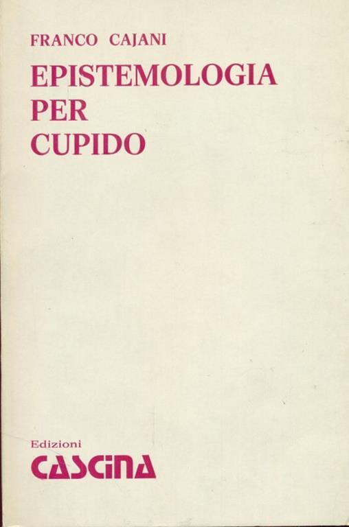 Epistemologia per cupido - Franco Cajani - copertina