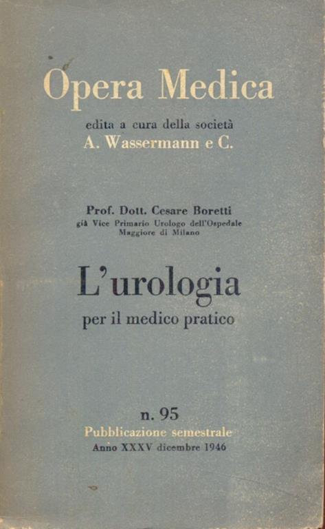 L' urologia per il medico pratico - Cesare Boretti - copertina